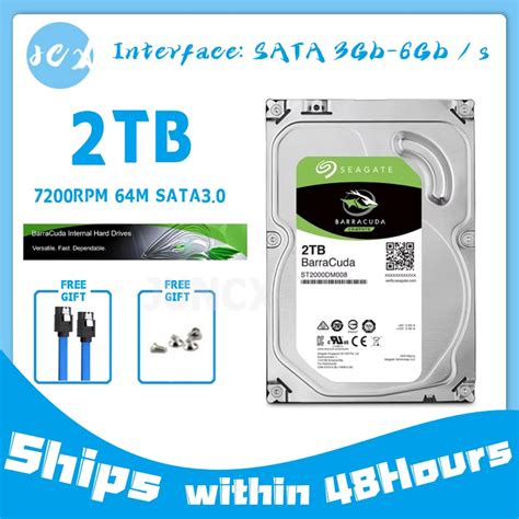 Seagate 2 ТБ Жесткий диск HDD Настольный внутренний HD 2000 ГБ 2 ТБ ...