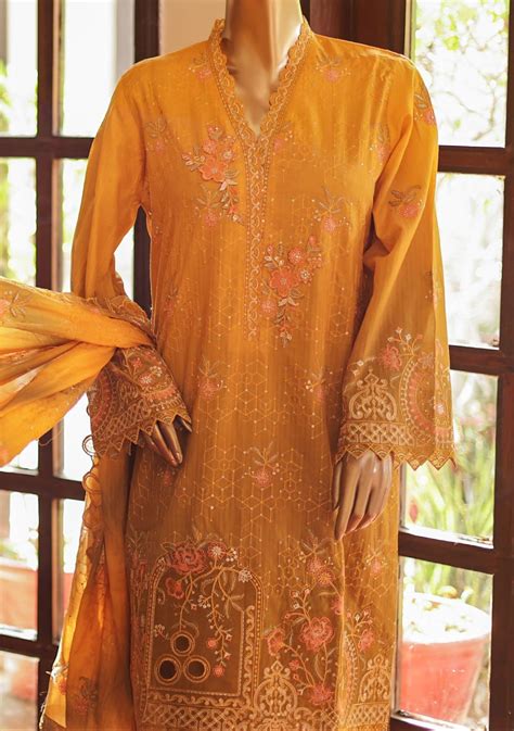 Bin Saeed Ready Made Embroidered Lawn Dress Db25441