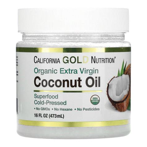 California Gold Nutrition, Coconut oil, Органическое кокосовое масло ...