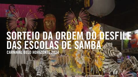 Sorteio Da Ordem Do Desfile Das Escolas De Samba No Carnaval De