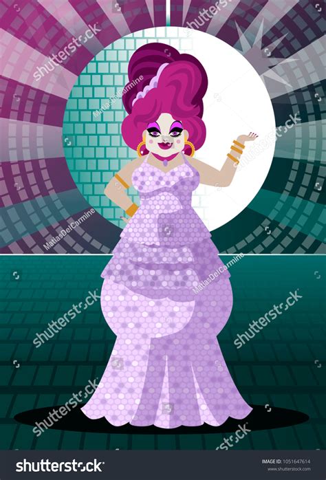 Happy Cute Drag Queen Stock Vector (Royalty Free) 1051647614 | Shutterstock