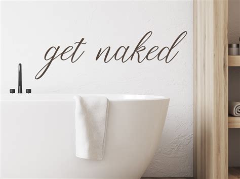 Get Naked Wall Decal Get Naked Decal Bathroom Wall Etsy Uk