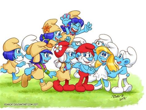 Smurfs Tall Au Smurfette And Smurfstorm Smurfy Amino