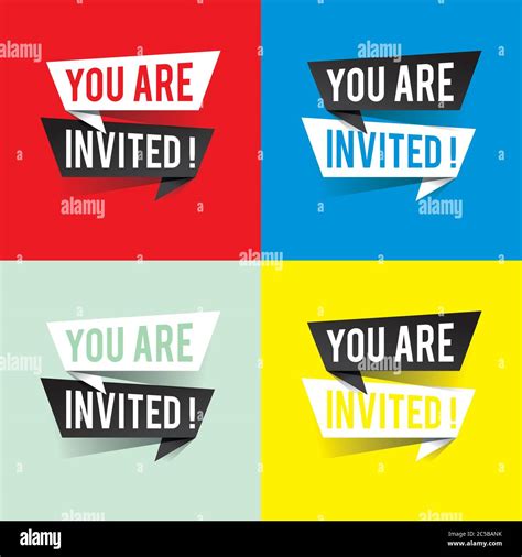 Modern Design You Are Invited Text On Speech Bubbles Invitation