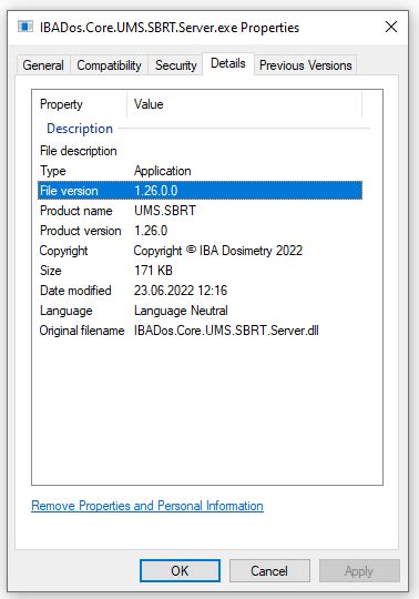 How To Find Out The Version Of The Myqa Srs Service Iba Dosimetry