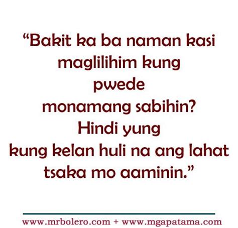 Hugot Lines Tagalog Patama