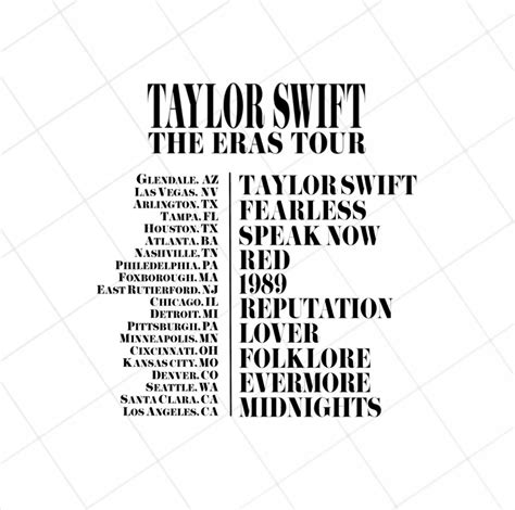 Taylor Swift Eras Tour Merch Dupe Png File Eras Tour Outfit Taylor