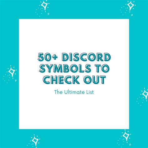 50+ Discord Symbols to Check Out: The Ultimate List - TurboFuture