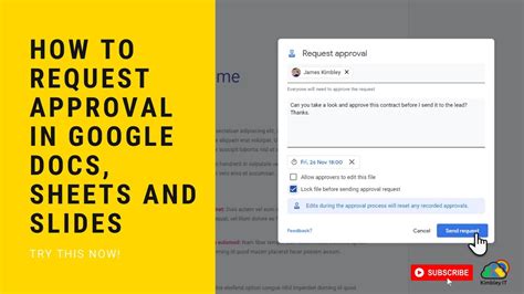 How To Request Approval In Google Docs Sheets And Slides Youtube