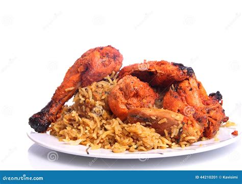 Tandoori Chicken And Chicken Biryani Stock Image - Image of cumin ...