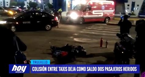 Colisión entre taxis deja como saldo dos pasajeros heridos Noticias