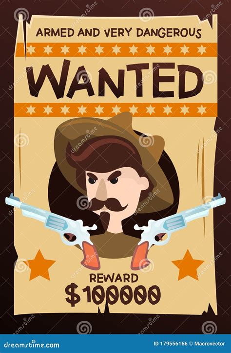 wanted vintage western poster  chalkboard cartoon vector