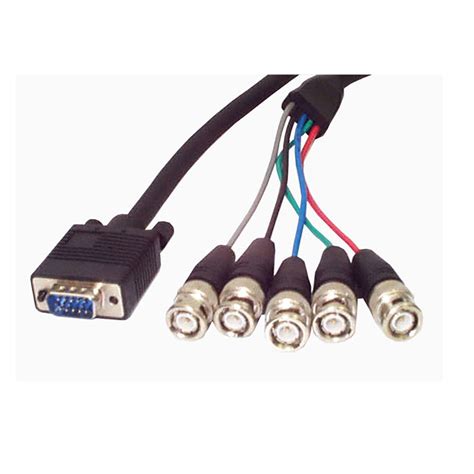 StarTech 6 Ft 1 8 M VGA To BNC Cable HD15 VGA To 5 BNC