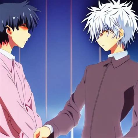 Shinji And Kaworu Gay Full Hd 2D Art Stable Diffusion