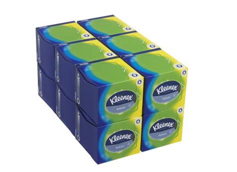 Kleenex Balsam Facial Tissues Cube 56 Sheets Pack Of 12 8825 Order