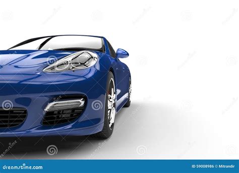 Blue Car Front View Stock Illustration Illustration Of Headlights