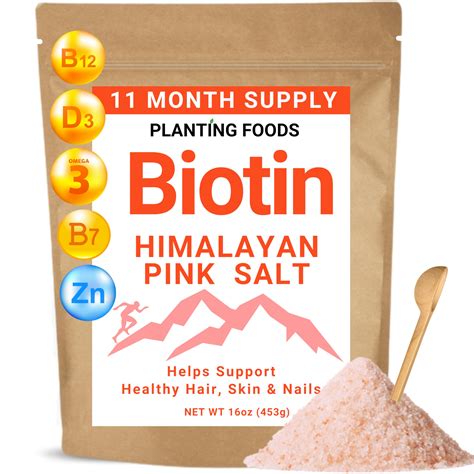 Himalayan Pink Salt Vitamin B Biotin Fine Grain Lbs Premium