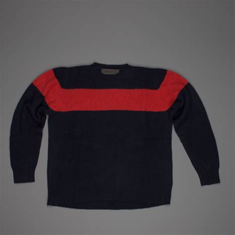 The Elder Statesman Frans Boone Cashmere Striped Racing Crew Unisex