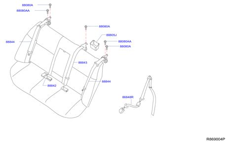 Seat Belt Receptacle Right Rear Dj A Genuine Nissan Part