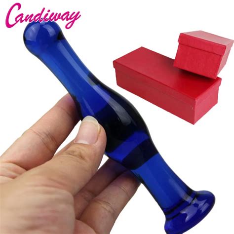 Candiway Blue Glass Anal Plug Nightlife Anus Dildo Adult Toys Crystal