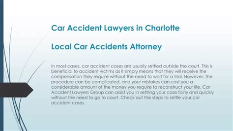 PPT Car Accident Lawyers In Charlotte Local Car Accidents Attorney