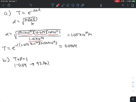 SOLVED 55 An Electron With Kinetic Energy E 5 0 EV Is Incident On A