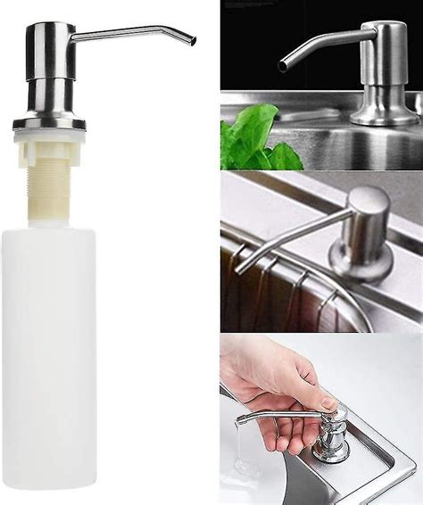 Built In Stainless Steel Sink Soap Dispenser Pump And Pp Bottle Kitchen