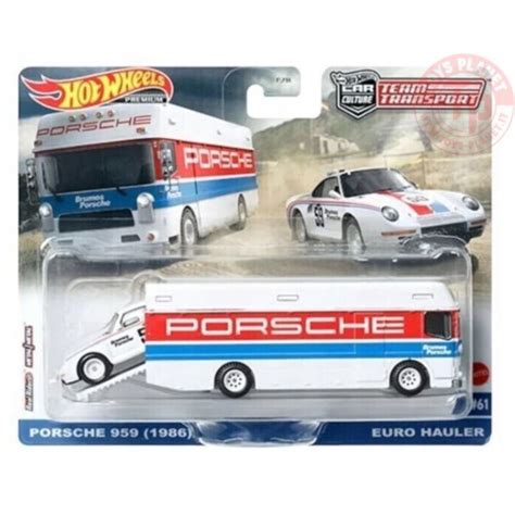 HOT WHEELS HKF47 PORSCHE 959 1986 EURO HAULER 1 64 HOT WHEELS