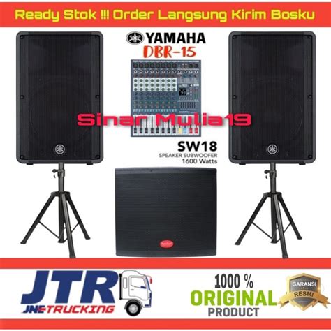 Jual Paket Sound System Speaker Aktif Yamaha Dbr Ori Subwoofer Aktif