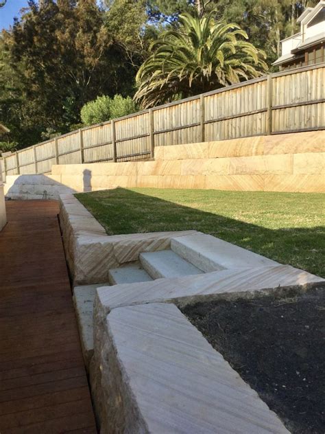 sandstone retaining walls central coast excavation Martin Pool Fencing ...