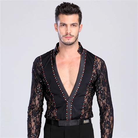 Vestido De Baile Latino Para Hombre Ni O Camisa De Manga Larga Para