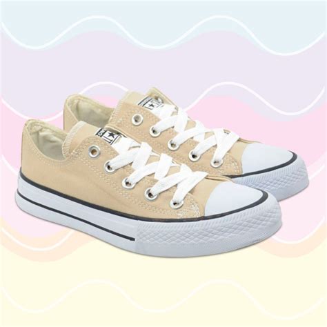 T Nis Infantil Bege Nude Menino E Menina Cano Baixo Tradicional B Sico Shopee Brasil