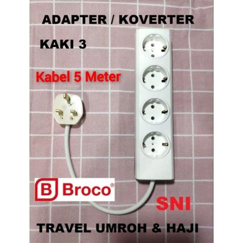 Jual Colokan Listrik 3 Kaki ADAPTER TRAVEL Arab Saudi UMROH Haji Type G