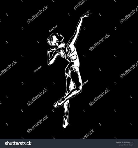 Various Poses Black White Dancing Silhouettes Stock Vector (Royalty ...