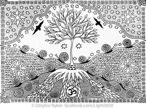 The Tree Of Life Symbolic Art Picture Black And White Graphics