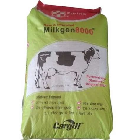 Cargill Milkgen 8000 Cattle Feed Packaging Type PP Bags 50kg At