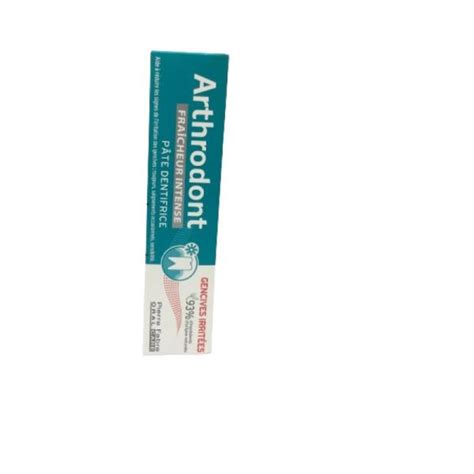 Arthrodont Fraîcheur intense pâte dentifrice gencives irritées 75ml