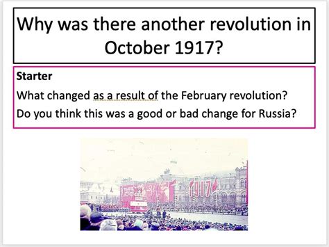 Causes of the 1917 October Revolution Lesson | Teaching Resources