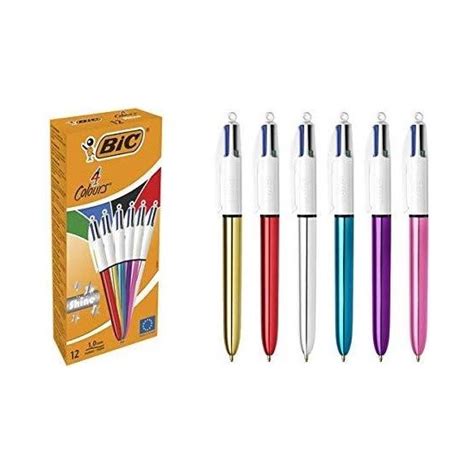 Bic 4 Colours Shine Kırmızı Gövde Tükenmez Kalem 12 li Fiyatı