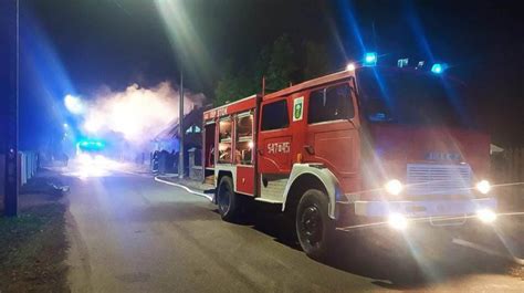 Pożar budynku mieszkalnego w Stoku Ostrów Mazowiecka