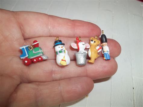 Dollhouse miniature Christmas Ornaments put out by Hallmark