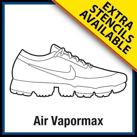 an air vapor max shoe with the text extra stencils available in black ...