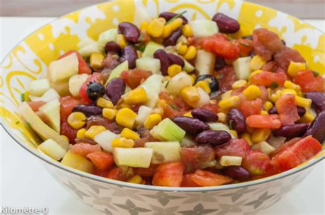 Salade de tomates concombre haricots rouges et maïs Recette Ptitchef