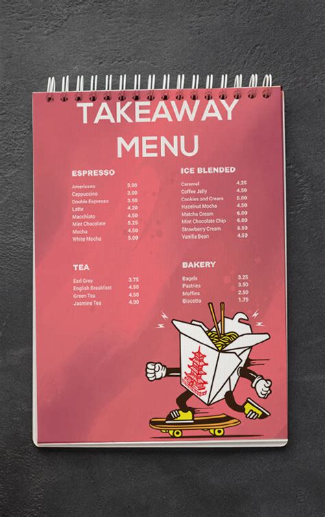 Takeaway Menu Free Template In Psd Room