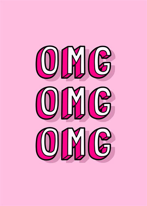 OMG Pink Poster by Tapestry Girls