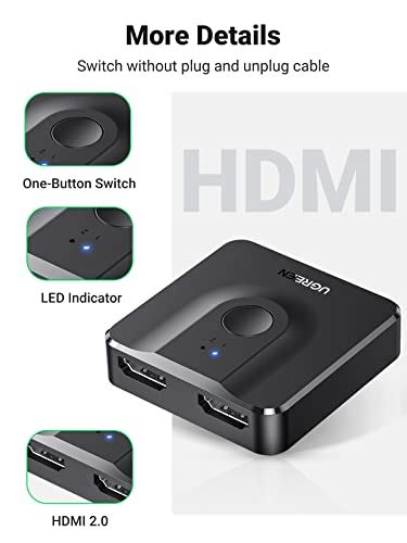 Ugreen Hdmi Switch 4k 60hz Hdmi Splitter Bi Directional Switcher Ugreen Eu