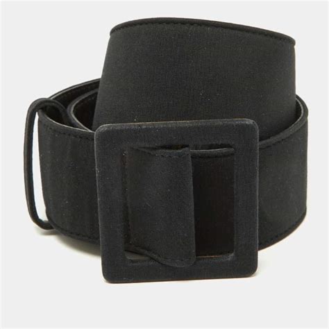 Yves Saint Laurent Black Fabric Waist Belt 90CM Yves Saint Laurent ...