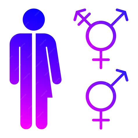 Premium Vector Unisex Or Intersex Symbol Icon Collection Male And Female Symbols Vector