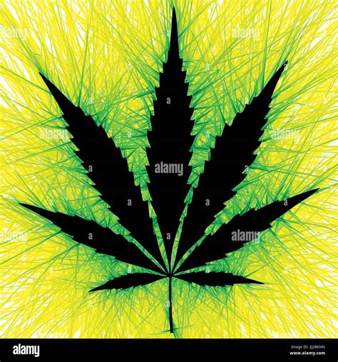 Marijuana leaf, drawing vector illustration Stock Vector Image & Art - Alamy