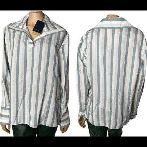 Piazza Sempione Tops Nwt Piazza Sempione Stripped Button Down Women